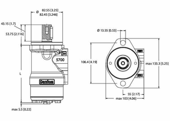 Pièces agricoles - Hydraulique - Moteur orbital, arbre Ø 25 A2