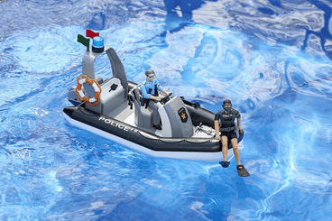 Loisirs - Jouets - Bateau gonflable de la police bworld