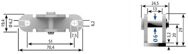Pièces agricoles - Pièce divers - Support pour ressorts à gaz et amortisseurs
