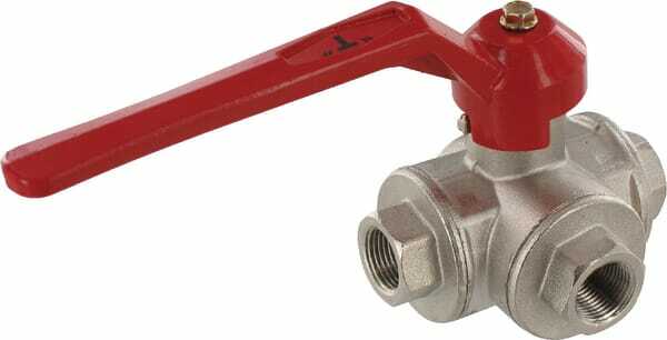 Pièces agricoles - Hydraulique - Vanne bois.sph.3v. T 3/8" f/f