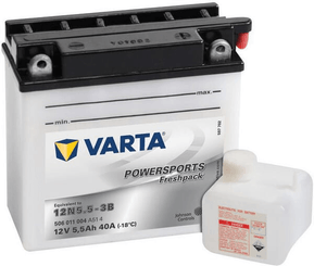 Pièces agricoles - Eclairage - Batterie 12V 5,5Ah 55A Sports motorisés Freshpack VARTA