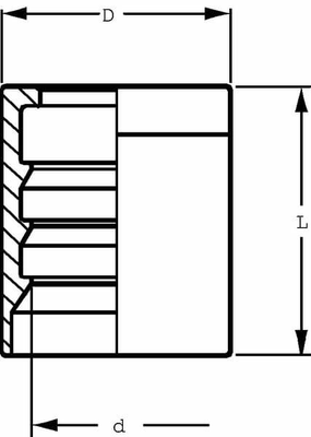 Pièces agricoles - Hydraulique - Jupe à sertir Ø22x34mm DN10 acier / zingué
