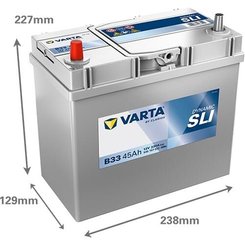 Pièces agricoles - Eclairage - Battery 12V 45Ah 330A B33 VARTA Dynamic SLI