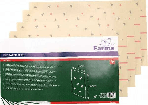 Pièces agricoles - Cloture,Jardin & Sylviculture - Papier tue-mouches 340 x 600mm 4 pc.