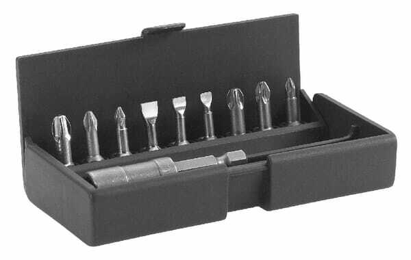 Outils - Outils divers - Jeu boite 9 embouts vissage