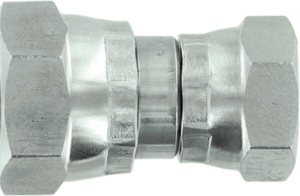 Pièces agricoles - Hydraulique - Raccord tournant F/F 1/4" BSP SS