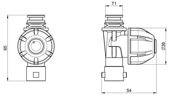 Pièces agricoles - Pièce Pulvérisateur - Porte-buse simple T1M F6