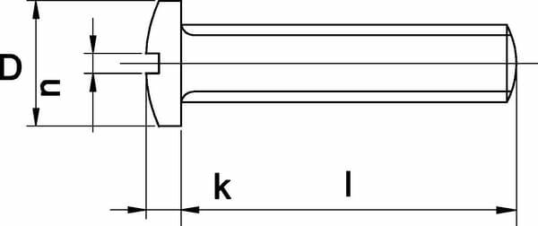 Pièces agricoles - Fasteners - Vis à tête cylindrique fendue large zinc M4x16
