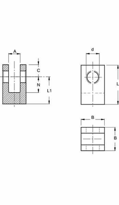 Pièces agricoles - Hydraulique - Mâchoire de soud. 60 x 40 x 40