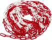 Chaîne en PVC rouge/blanche 6 mm