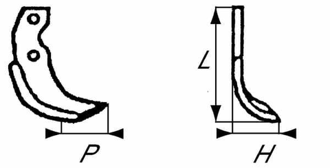 Pièces agricoles - Travail du sol - Lame de fraise g. Iseki