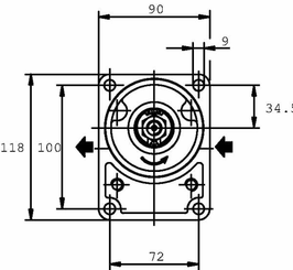 Pièces agricoles - Hydraulique - Pompe à engrainages PLP20.8-S3-55-B2