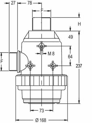 Pièces agricoles - Pièce Pulvérisateur - Filtre d'aspiration 2"M 220 l/min 32 mailles