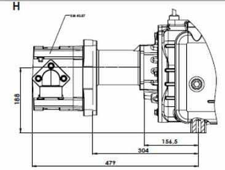 Pièces agricoles - Fertilisation & Lisier - Entraînement hydraulique de pompe à vide 13520 l/min avec lubrification automatique et Ballast B.P.