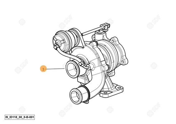 Pièces agricoles - Pieces moteur - TURBOCHARGER-KD3 Deutz-Fahr origine