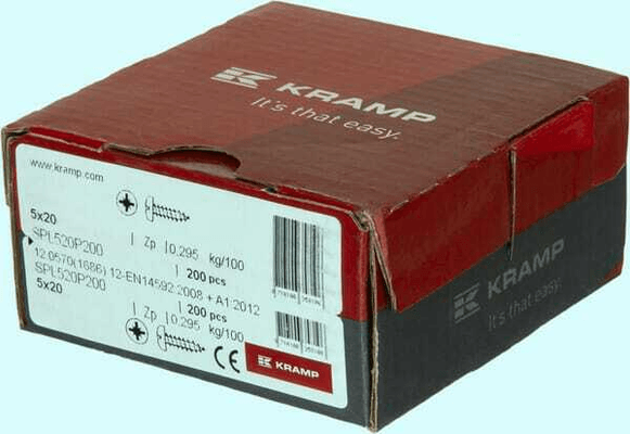 Pièces agricoles - Fasteners - Vis à bois, Ø 5x20 mm, PZ2, bac, acier