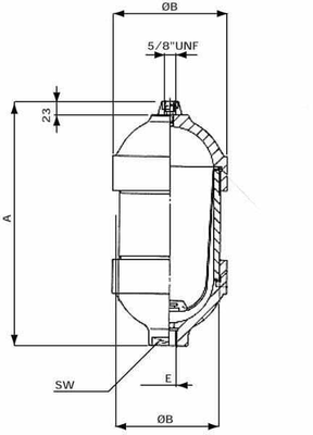 Pièces agricoles - Hydraulique - Accumulateur 0,1L 210 bars