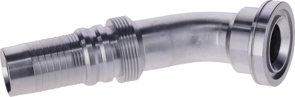 Pièces agricoles - Hydraulique - Raccord à sertir 4SH-DN32 avec flasque ø54,0 mm 45°