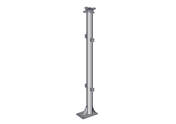 Materiels - Accessoires 20Kg-30Kg - POTEAU -2P- DE CONTENTION TREFLE 2D L.2.M SUR PLATINE V2