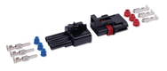 Kit connecteur étanche avec porte-clips et porte-languette en polyamide noir, 3 voies, 2-3 mm² (par 1)