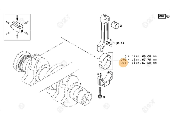 Pièces agricoles - Pieces moteur - BAGUE Deutz-Fahr origine