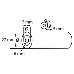 Chimie - Chimie divers - Rouleau de peinture étoile en V, Feutre 5mm 5,5cm (4x)