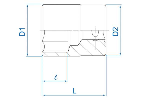 Outils - Outils divers - Douille 1" à 12 pans 63mm