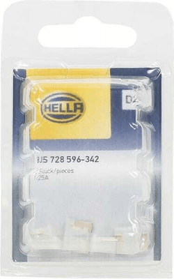 Pièces agricoles - Electricité - Fusible mini blade low 25A longueur 8,4mm transparent pack 5x Hella