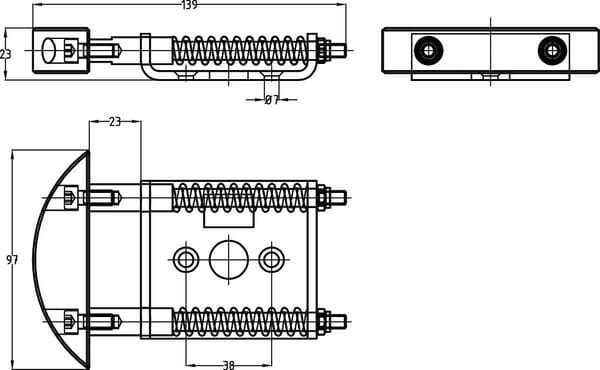 Pièces agricoles - Fasteners - Butoir de porte à ressort