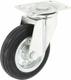 Roue pivotante, roue en caoutchouc : Ø140x37.5mm, fixation de la plaque : 115x85mm Charge : 140kg, Ro-Carr