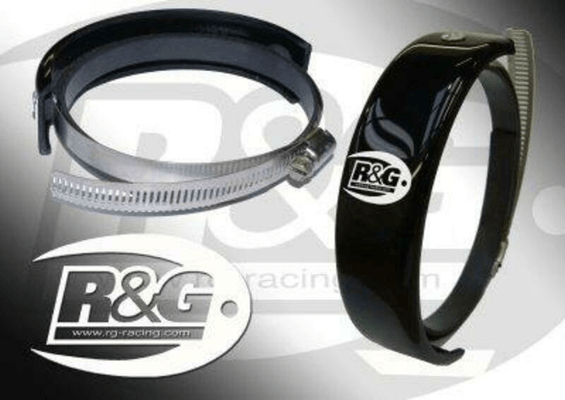 Pièces Quad & Motos - Equipement véhicule - Protection de silencieux rond R&G RACING noir Ø140-165mm