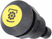 Interrupteur poussoir, PTO, rond, jaune
