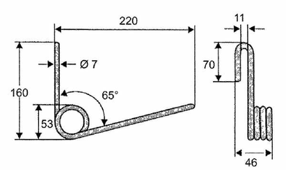 Pièces agricoles - Travail du sol - Dents de herse Nodet