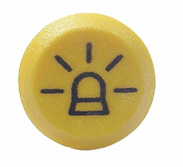 Pièces agricoles - Eclairage - Interrupteur poussoir, gyrophare, rond, jaune