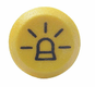 Interrupteur poussoir, gyrophare, rond, jaune