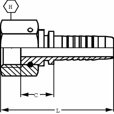 Pièces agricoles - Hydraulique - Raccord face plane DN08-1/2BSP
