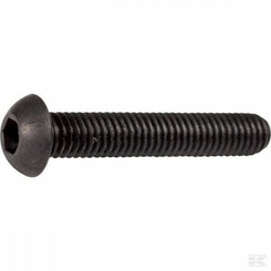 Pièces agricoles - Fasteners - Vis tête bombée collet carré plate 6p creux 6x16 10.9 noir