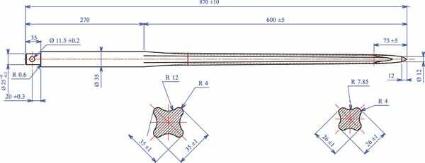 Pièces agricoles - Fenaison & élevage - Dents chargeur front. 35x860mm