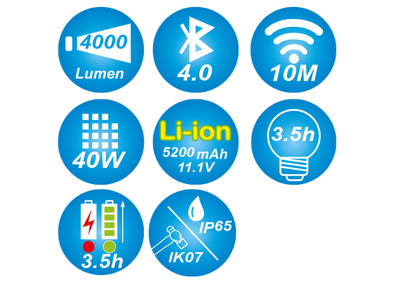 Outils - Outils divers - Projecteur LED avec bluetooth