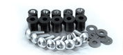 Kit vis + inserts + rondelles pour bulle BIHR Ø5mm alu