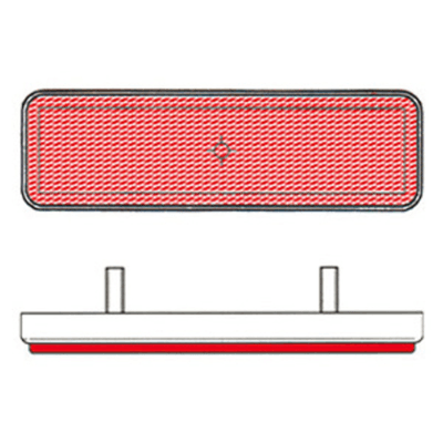 Pièces Quad & Motos - Equipement véhicule - Catadioptre V PARTS rectangle 96x27mm rouge