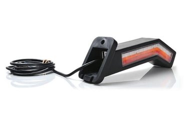 Pièces agricoles - Eclairage - Feu arrière multifonction LED, droit, rouge/orange/blanc, 12-24 V, 238 x 181 x 72 mm