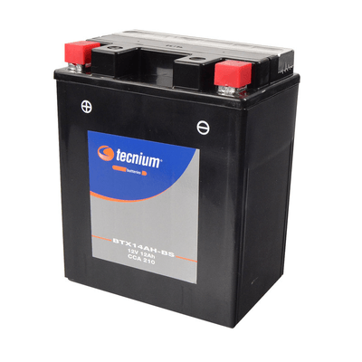 Pièces Quad & Motos - Electrique - Batterie TECNIUM sans entretien avec pack acide - BTX14AH-BS