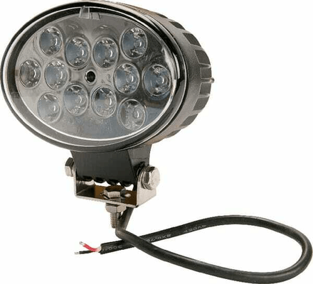 Pièces agricoles - Eclairage - Phare de travail LED ovale 36W 2760lm, 10/30V, 144x85x95mm, très longue portée 12 LED Kramp