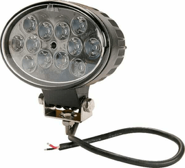 Pièces agricoles - Eclairage - Phare de travail LED ovale 36W 2760lm, 10/30V, 144x85x95mm, très longue portée 12 LED Kramp