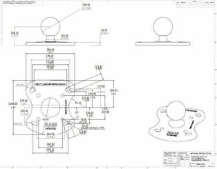 Pièces agricoles - Pièce Pulvérisateur - Socle RAM a. boule caout. 1,5"