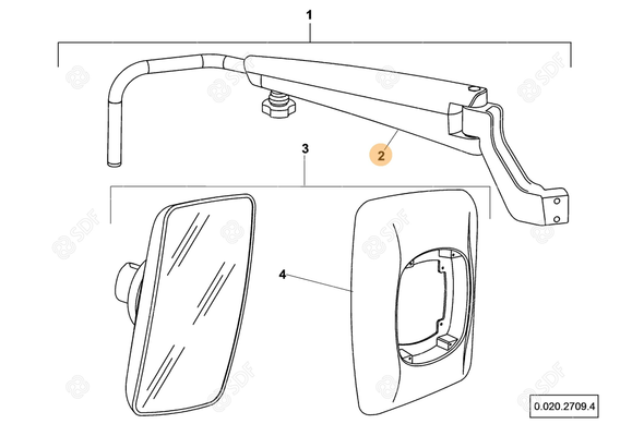 Pièces agricoles - Cabine et structure - BRAS GAUCHE