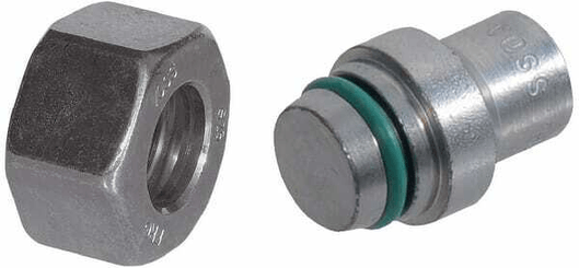 Pièces agricoles - Hydraulique - Bouchon+écrou raccord 28L