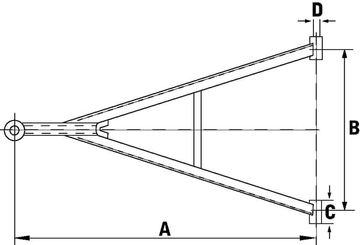 Pièces agricoles - Pièce divers - Timon TBZ 27 1100/70/26/20