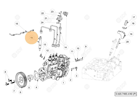 Pièces agricoles - Pieces moteur - raccordo